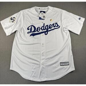 Majestic Dodgers Puig #66 2017 World Series Cool Base Jersey L New Tags